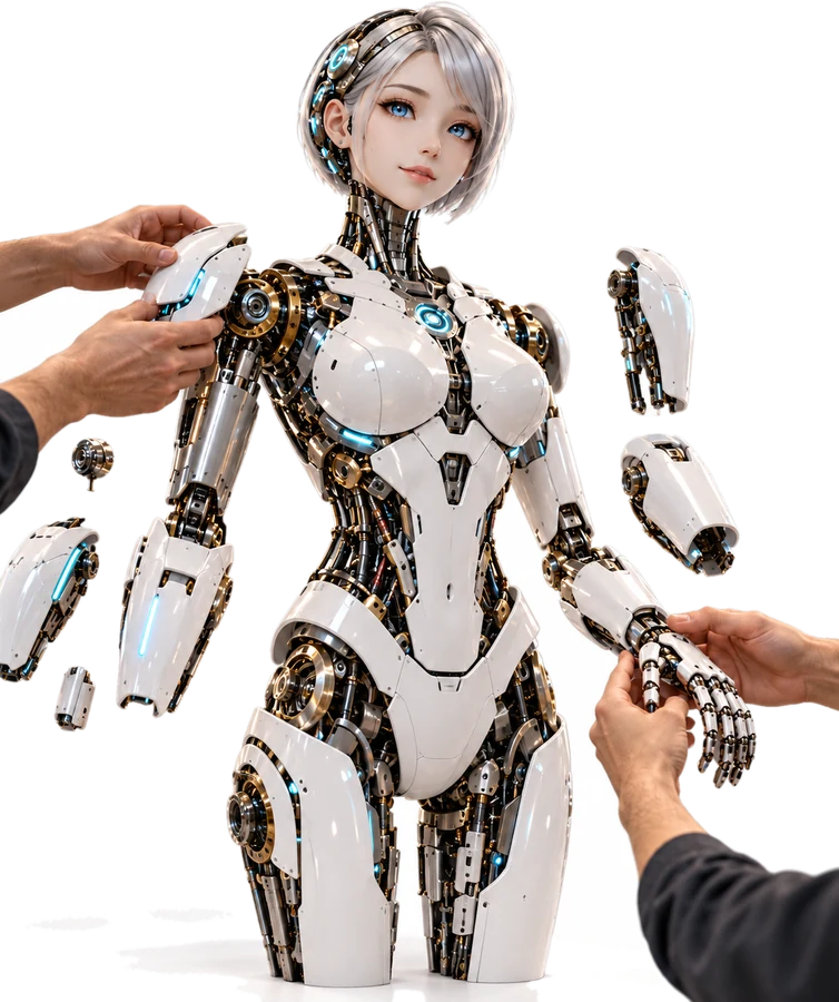 People assembling a robot assistant: this is how we tune AI to your business